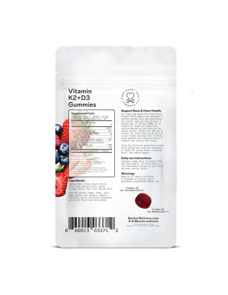 Vitamin D3+K2 Gummies - Back